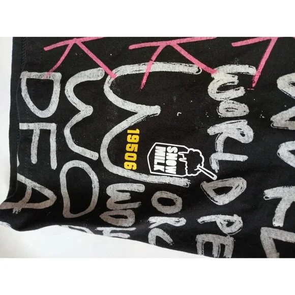 HANES Men's XL(46-48 ) T-Shirt black100%MadeHAITI - Picture 4 of 5